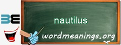 WordMeaning blackboard for nautilus